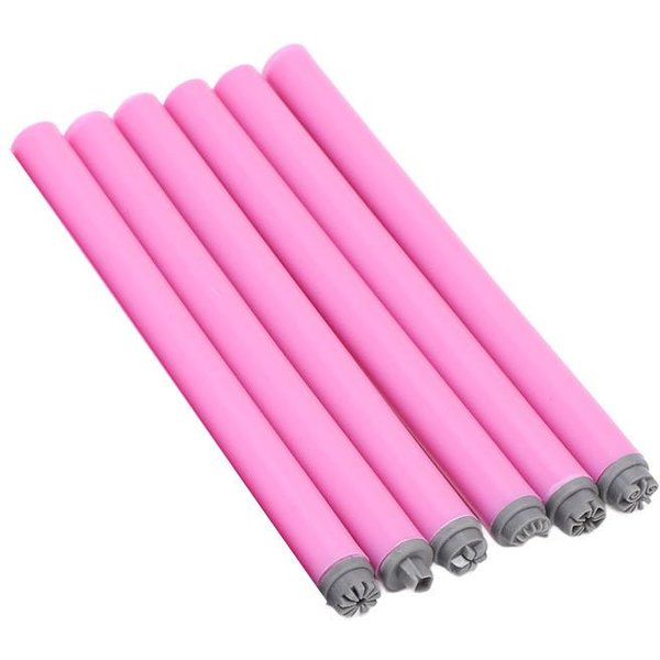 Set De BolíGrafos Estampadores Para UñAs Profesional Alta PrecisióN Silicona Multiusos Estampado De Flores Para UñAs Pink-image