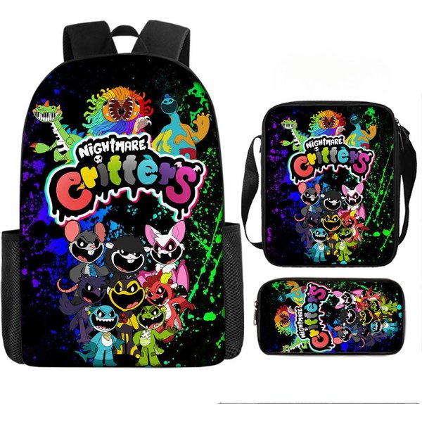 Poppy Playtime CapíTulo 4 Bichos Pesadilla Mochila Infantil Oxford Ligera Bolsa Escolar Con Correas Acolchadas Para Estudiantes De Primaria 16-image