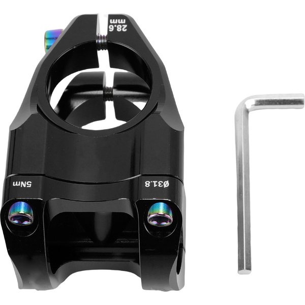 31.8X35Mm Mostek Rowerowy Ze Stopu Aluminium Cnc KróTki Mostek Kierownicy Roweru GóRskiego Do Samodzielnego MontażU Kolarstwo GóRskie Czarny Czarny-image