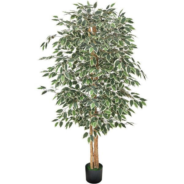ÁRbol Ficus Artificial De 180 Cm Planta Falsa Alta Con Maceta Para DecoracióN De Interiores-image