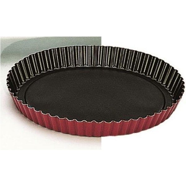 Moule à Tarte - Ibili - 28 Cm - Aluminio Antiadherente - Rouge MouchéTé Noir - Compatible Con Lave-Vaisselle-image