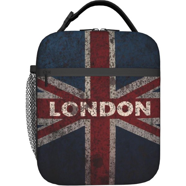 Bolsa De Almuerzo Con Bandera Del Reino Unido Para Adulto Estampado I Love UK Fiambrera Informal Bolsa Refrigeradora Escolar Conveniente Bolsas De Almuerzo TéRmicas Oxford As Picture-image