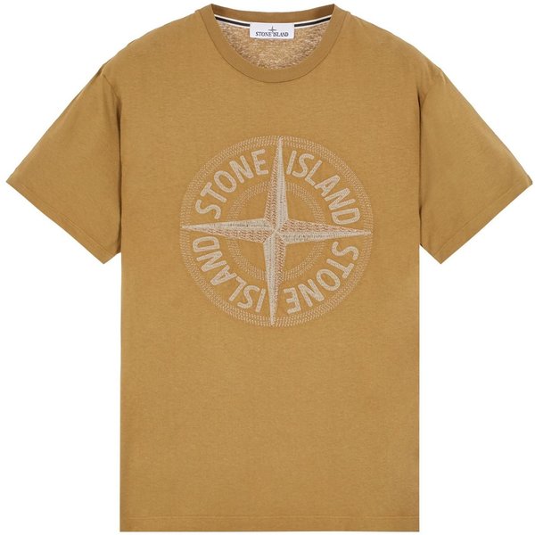 Camiseta Estampada Con Logo Stone Island MarróN Tops Para Hombre 781521580-V0098 L-image