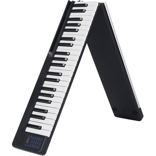 Piano Digital Plegable PortáTil De 88 Teclas, Teclado ElectróNico Multifuncional, Piano Para Piano Negro-image