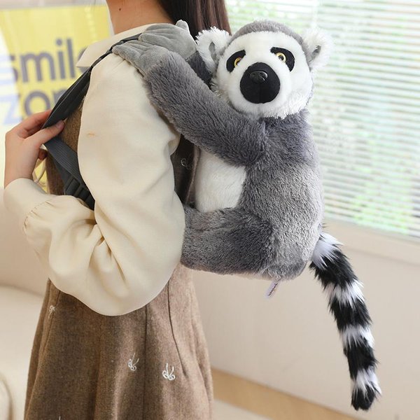 Mochila De Peluche De Perezoso, Alpaca, LéMur, Elefante De 40 Cm, Juguete, Bolso De Hombro De Animal Lindo, Leones, Conejo, Jirafa, Bonito Regalo 35-40CM-image