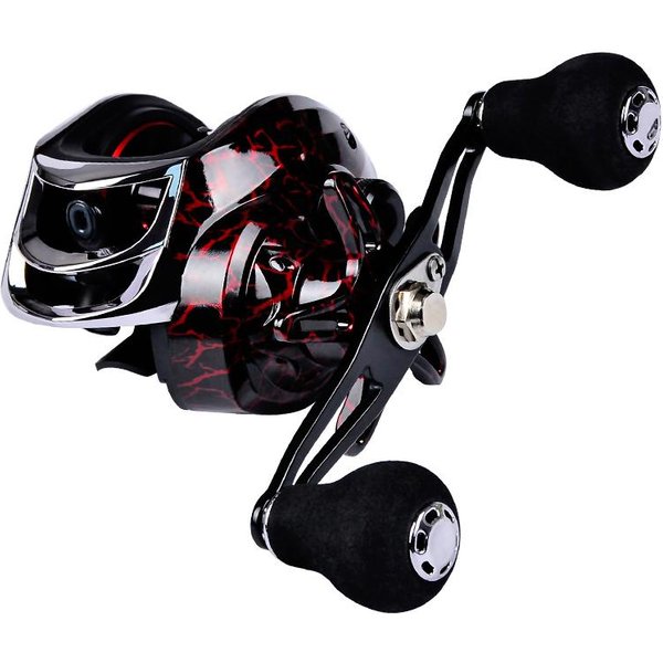 Carrete De Pesca PortáTil Baitcasting 18+1 Rodamientos De Bolas 7.1:1 Mano Izquierda/Derecha Cebo De Pesca Left Hand Black-image