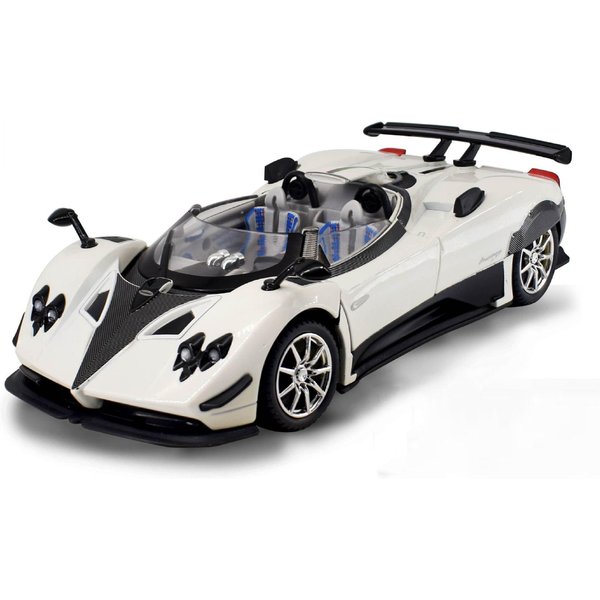 1:24 Pagani Zonta Hp Huayra Metalowy Miniaturowy Samochodzik Zabawka Model Diecast Z DźWięKiem ŚWiatłEm Pull Back SkręTne Przednie KołO Prezent Dla ChłOpca DorosłEgo-image