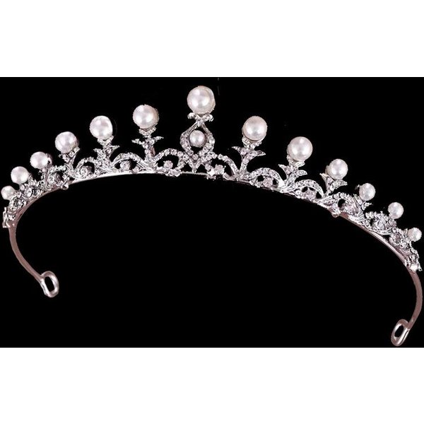 Nueva JoyeríA De Novia Corona De Perlas Tiara Tiara Para Vestido De Boda Diadema De Corona De Princesa Accesorios Para El Cabello-image
