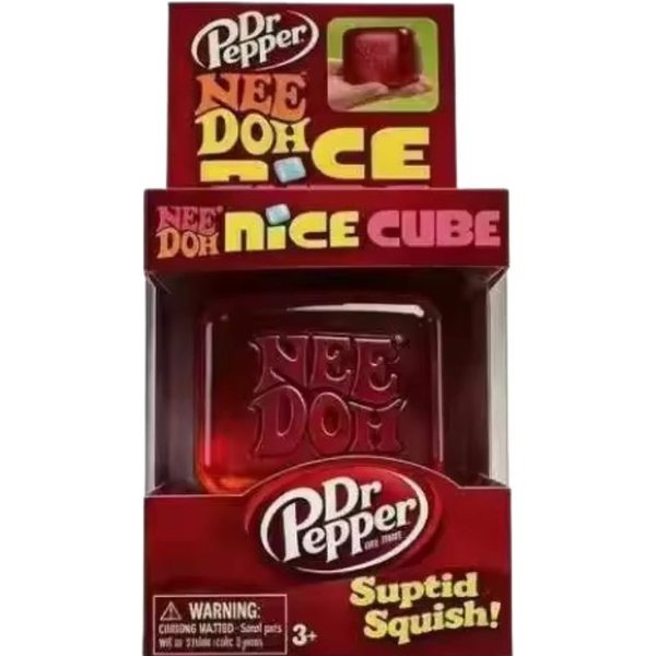 Dr Pepper X Needoh Kostka Nice Cube Squishy Zabawka Do łAgodzenia Stresu, MięKka Kostka Fidget Do śCiskania Dla Dzieci I DorosłYch, Sensoryczna Zabawka łAgodząCa LęK Black-image