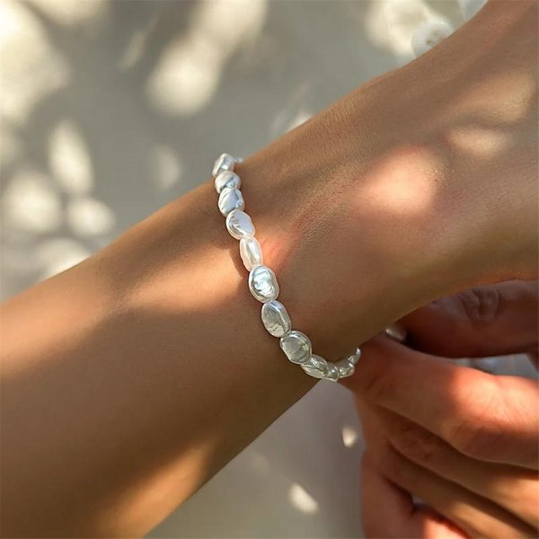 Nowa Moda Prosty Naszyjnik Choker Z Imitacji Pereł Dla Kobiet Vintage Elegancki Koralikowy Naszyjnik PodkreśLająCy Temperament BiżUteria ŚLubna Imprezowa-image