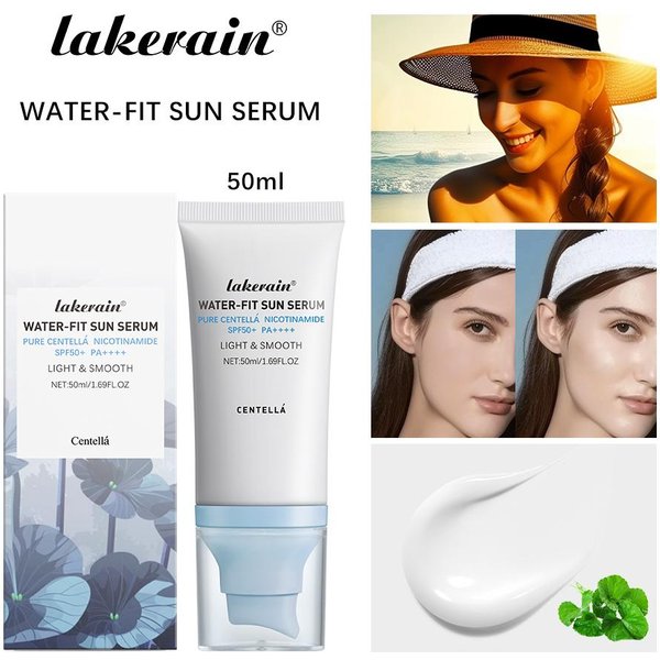 50Ml Krem Do Twarzy Z WąKrotką Azjatycką SPF50+ Esencja Z Kwasem Hialuronowym Lekki Jak Woda Serum PrzeciwsłOneczne NawilżAjąCy Filtr PrzeciwsłOneczny Ochrona Przed UV KoreańSka PielęGnacja Gray-image