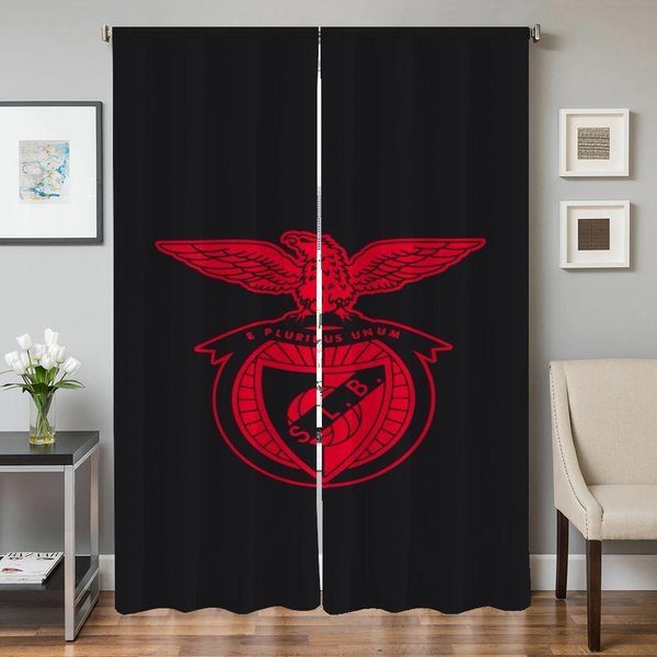 Cortinas De Ventana Para Cocina Para Sala De Estar 2 Piezas Cortinas Opacas Cortina De Puerta SL B-Benfica Fc ParticióN DecoracióN De Dormitorio W50Xh70Cmx2Pcs-Cl-image