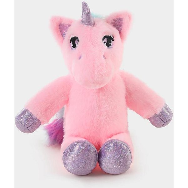 Peluche De Unicornio Rosa Suave MuñEco De Peluche Encantador Juguete De Unicornio Esponjoso Con Cuerno Brillante Lindo Peluche De Unicornio Para Regalo De NiñAs 38Cm-image