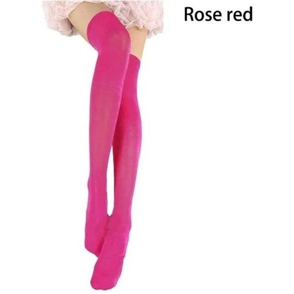 Calcetines Largos Sexys De Color Liso, Negros Y Blancos, Para Mujer, Por Encima De La Rodilla, Hasta El Muslo, CáLidos, Estilo Lolita One Size-image
