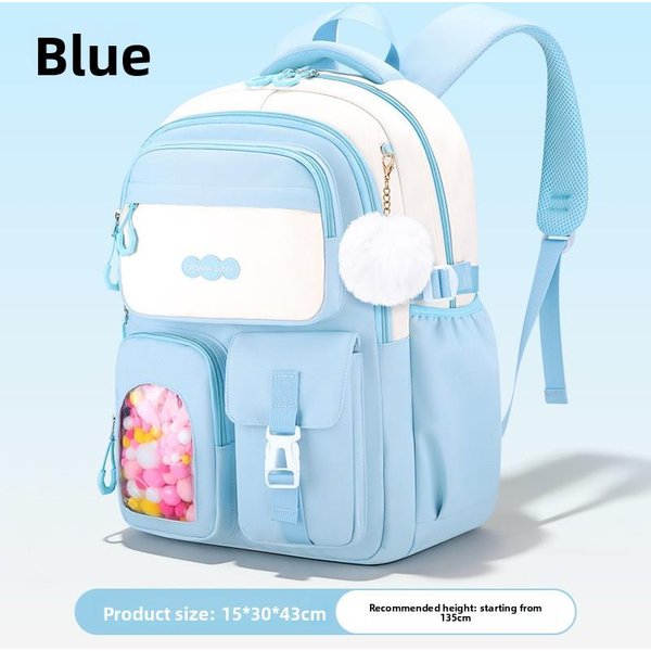 2026 Mochila Escolar Color Caramelo Para NiñA Adolescente NiñOs Femenina Rosa Mochila Escolar Primaria Alta Mochila Set Para NiñOs Mochilas Escolares-image
