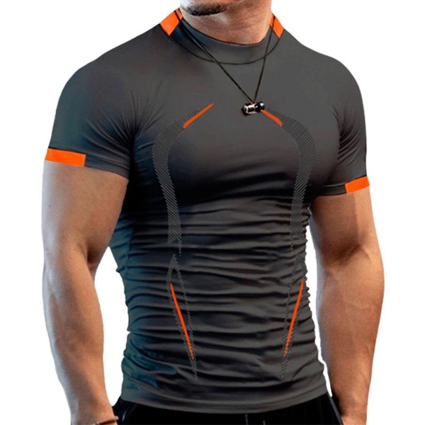 Blusa Ligera De Gimnasio De Camiseta De Manga Corta Deportiva De Secado RáPido Para Hombre 3XL-image