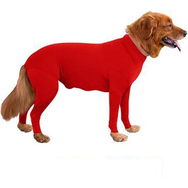 Pijama Para Perros Grandes, Mono, Camisa Esterilizadora Para Perros, Traje AnticaíDa, Mono Para Perros Grandes, Traje De RecuperacióN, Ropa, Pijamas EláSticos Para Perros XL Rojo-image