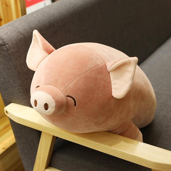 40~80Cm LeżąCa MięCiutka Pluszowa Poduszka ŚWinia Wypchane LeżąCe KreskóWkowe ZwierząTko Pluszowa Uroczy Towarzysz Przyjaciel Do Spania Prezent 60Cm-image
