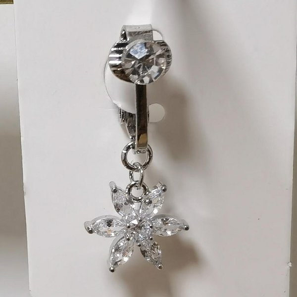 ZłOty FałSzywy Kolczyk Piercing Do PęPka Dla Kobiet Dziewczyn FałSzywy Piercing PęPka Klips Na Kolczyki Do PęPka Piercing PęPka Bez PrzekłUwania Gray-image