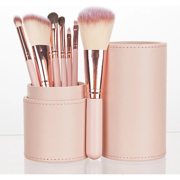 Juego De 7 Brochas De Maquillaje Profesionales Con Cubo, Brocha Para Rubor, Polvos, Sombras De Ojos, Cejas, Base, Herramienta De Maquillaje-image