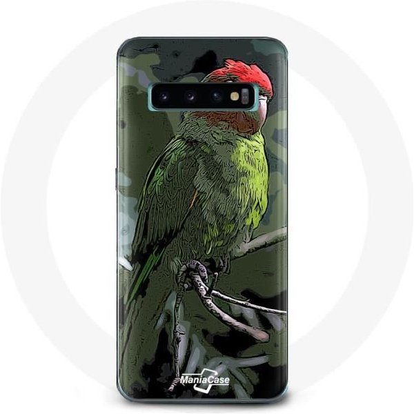 Funda Para Samsung Galaxy S10 Edge Pionus Loro Rojo Verde-image