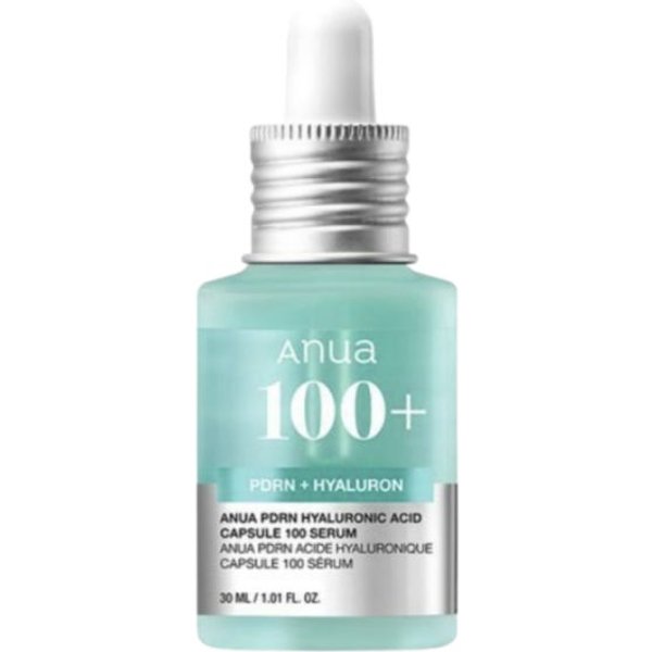 Anua Pdrn Kwas Hialuronowy KapsułKa 100 Serum 30Ml X2 NawilżAjąCy Zestaw AmpułEk Naprawczych White-image