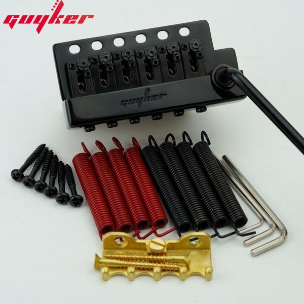 Guyker Gitara Mostek Tremolo Rozstaw Strun 10,8 Mm Blokowany Mostek Gitarowy Ze Stali Nierdzewnej SiodełKo Struny Z MosiężNym Blokiem Gray-image