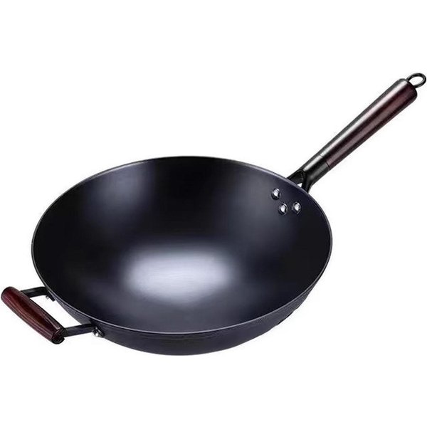 SartéN Calentamiento Uniforme Multifuncional Mango CóModo Olla De Hierro Fundido Para Cocina Casera Diaria 32Cm / 12.6In-image