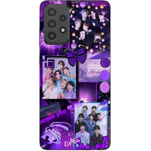 Coque De TéLéPhone - Maniacase - Samsung Galaxy A33 5G - Silicone Tpu - Bts Concept Violet - Souple Czarny-image