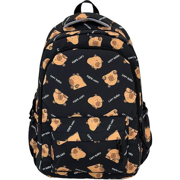 Nueva Mochila Capibara Linda Para Estudiante De Primaria, Estudiante De Secundaria, Bolsa Escolar, Mochila De Gran Capacidad-image