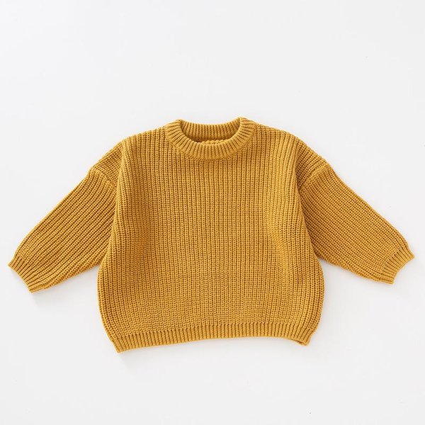 Ropa Infantil SuéTer De Punto Jersey Color SóLido SuéTer Para NiñAs 120 Brown-image