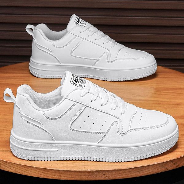 Zapatos Blancos De Primavera Para Hombre Nuevos Zapatos Deportivos Casuales Transpirables 44 Gray-image