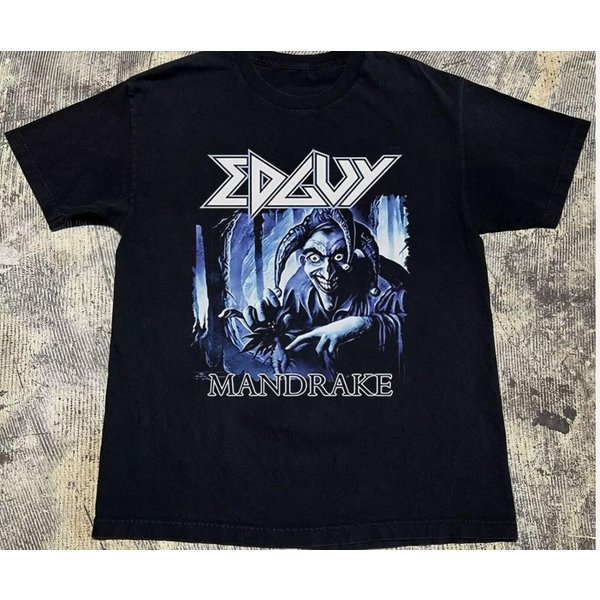 Camiseta Negra De Manga Corta Edguy Mandrake World Tour 2001 Todas Las Tallas 4XL Gray-image