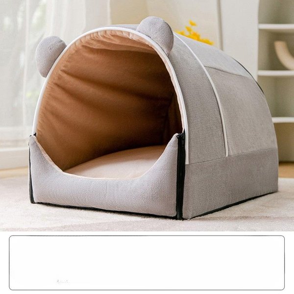 Caseta Para Perros ExtraíBle Y Lavable, Tipo Casa Cerrada Para Interiores, Espacios Grandes, Para Perros PequeñOs Y Medianos, Caseta Para Perros De Pelea, Caseta Para Gatos, Suministros Para Mascotas M 40*33*28Cm-image