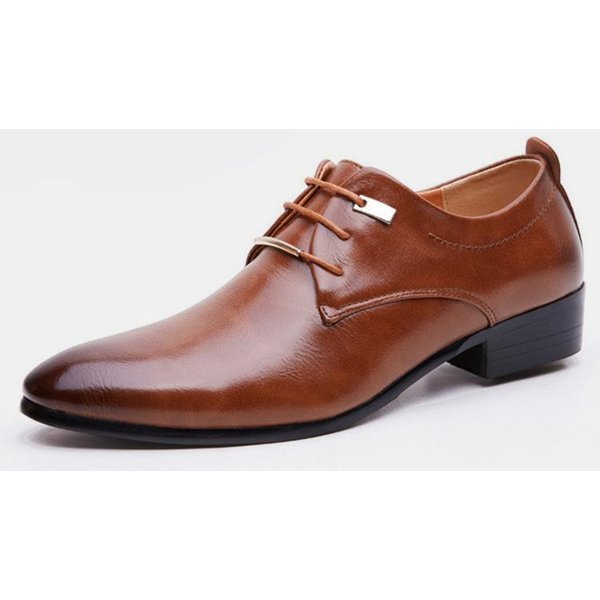 Nuevos Zapatos De Cuero Para Hombres, Zapatos BritáNicos De Gran TamañO Con Punta Estrecha, Zapatos De Boda De Negocios De Cuero Pulido A La Moda Para Hombres, Zapatos Individuales Para Hombres 41-image