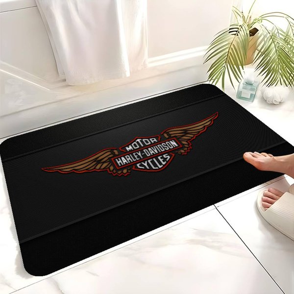 Wycieraczka Do Drzwi Motocykl H-Harley D-Davidson PokóJ DziecięCy Dekoracja Sypialni Balkon AntypośLizgowa Wycieraczka Do Drzwi Wycieraczka Do Salonu Dywanik 40X120 Cm-image