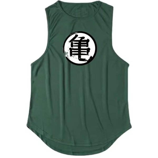 Camiseta Sin Mangas Con Estampado De Tortuga De Anime JaponéS Para Hombre, Ropa De Gimnasio, Chaleco De Fitness De Secado RáPido Para Culturismo 5XL Black-image