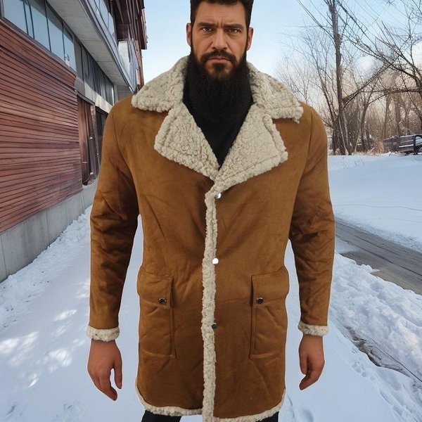 Abrigo De OtoñO E Invierno Para Hombre Abrigo Chaqueta Gruesa Para Hombre 5XL Black-image