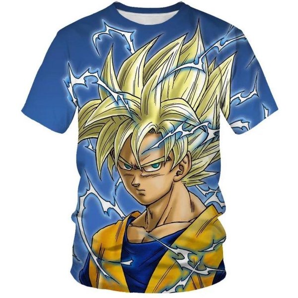 Anime Dragon Ball Son Goku 3D Print Dzieci T-Shirt Letnia Moda Casual T-Shirt ChłOpiec Dziewczyna Unisex DziecięCa Odzież T-Shirt Topy XL Beige-image