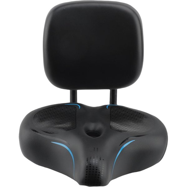 Asiento De Bicicleta Con Respaldo Ajustable En Altura CóModo Transpirable CojíN Grande De PU Para Bicicleta EléCtrica Triciclo-image