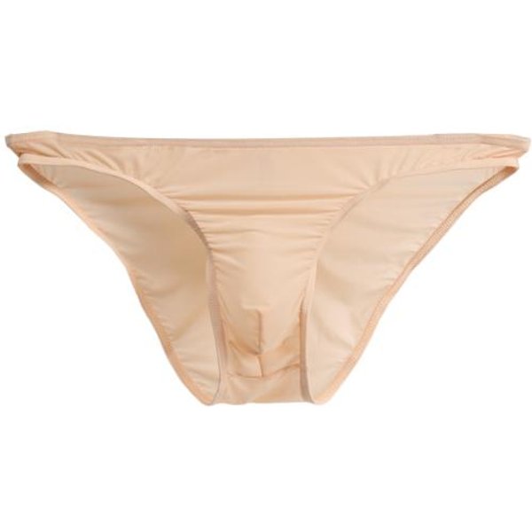 Calzoncillos De Verano Para Hombre, Bragas Finas Convexas En U De Tiro Bajo 3D, Ropa Interior Tridimensional Con Bolsa De Color SóLido 2XL Beige-image