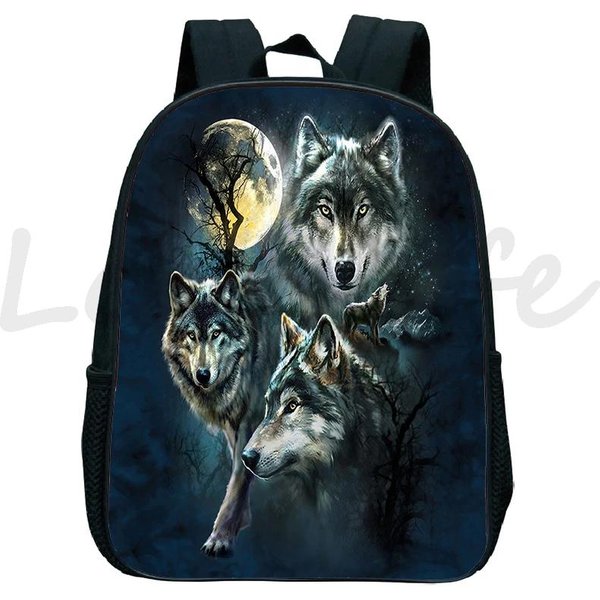 Mochila Lobo Aullador Para NiñOs Y NiñAs Animales Lindos Bolsas De GuarderíA La Manada Mochila Escolar NiñOs Vuelta Al Cole Mochila-image