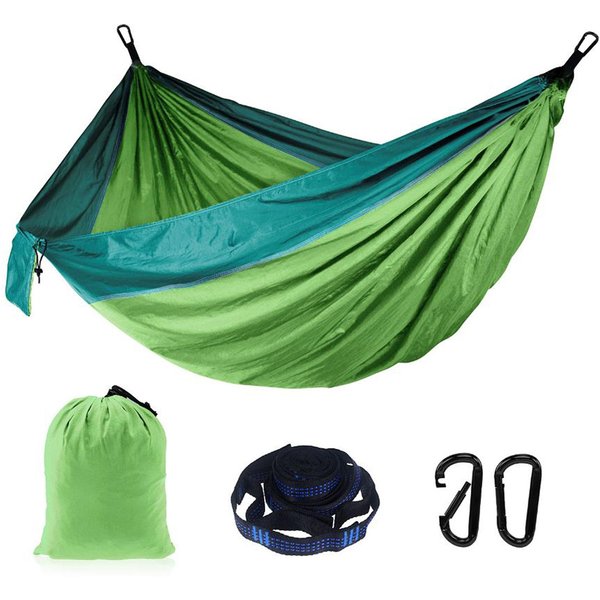 Hamaca Doble Para Acampar Para 2 Personas, Hamaca PortáTil Para Exteriores, Para Senderismo, Mochilero, Viajes-image