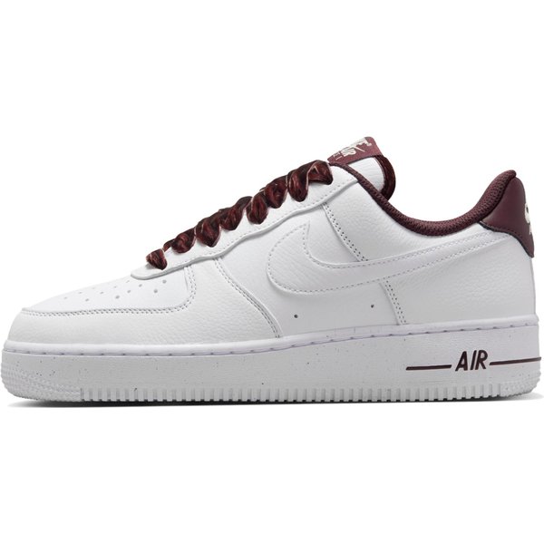 Nike Air Force 1 Low 07 Blanco Burgundy Crush Zapatillas Para Mujer Marfil PáLido Plata MetáLico HV4403-600 40.5 White-image
