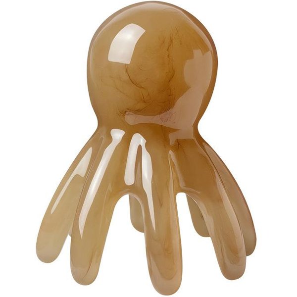Peine De Masaje De Pulpo, Cepillo De Masaje Para El Cuero Cabelludo, Raspador De Meridianos, Peine De Masaje Gua Sha Para Acupuntura Brown-image