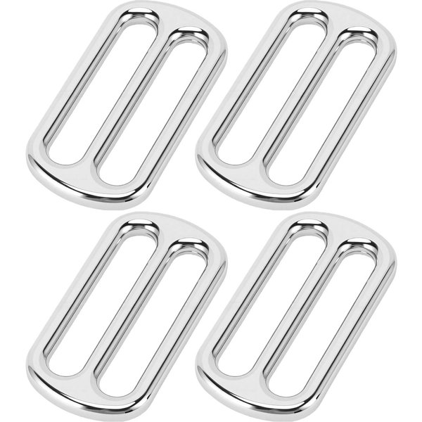 10 Piezas Hebillas De Cincha Ajustador Deslizante De Correa Hebilla De AleacióN De Zinc Para Ropa Mochila CinturóN Plata 49X26Mm White-image