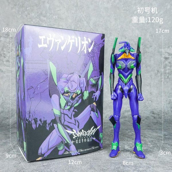 17 CM Anime EVA EVANGELION-01 Figurka 02 Model Produkcyjny Model StojąCy Ayanami Rei Zabawka Prezent Kolekcja Figurka Akcji W PudełKu PVC With Box Blue-image