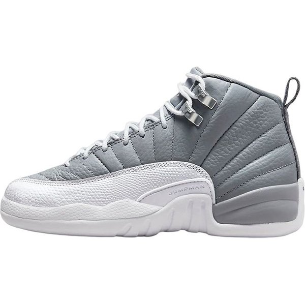 Zapatillas Air Jordan 12 Retro GS Stealth Para NiñOs Gris Blanco Gris FríO 153265-015 36.5 Gray-image