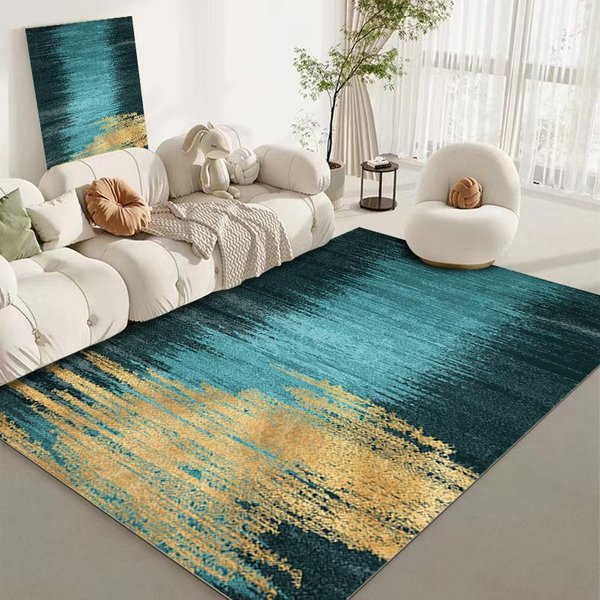 Nowoczesny Abstrakcyjny Vintage Dywanik Do Salonu DużY MięKki Niski WłOs Maszynowo Pralny 80X160Cm(31X62In)-image