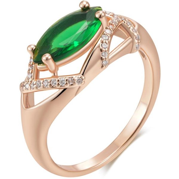 Anillos De Color Oro Rosa Para Mujeres Zirconita Natural Verde Inusual Accesorios Novia Boda Vintage JoyeríA Fina 9-image
